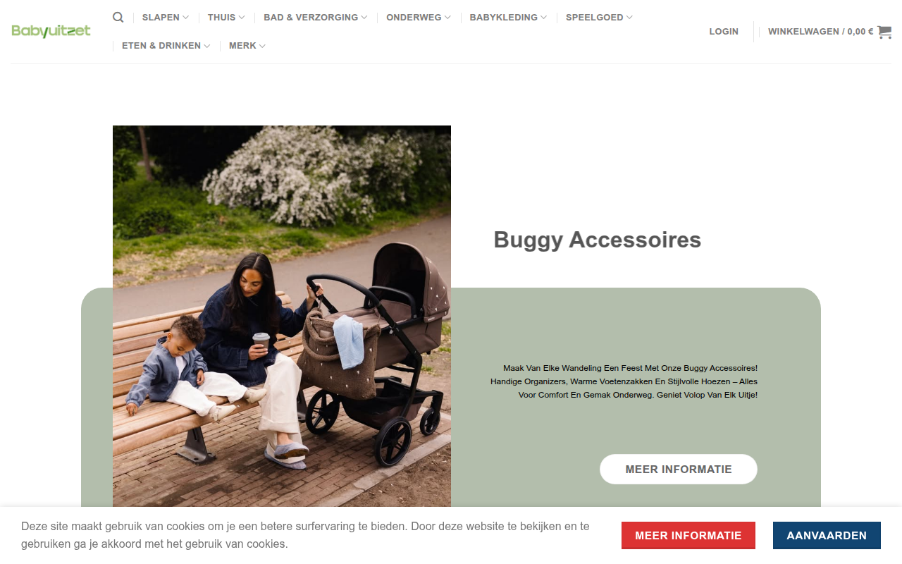 Screenshot van babyuitzetshop.com