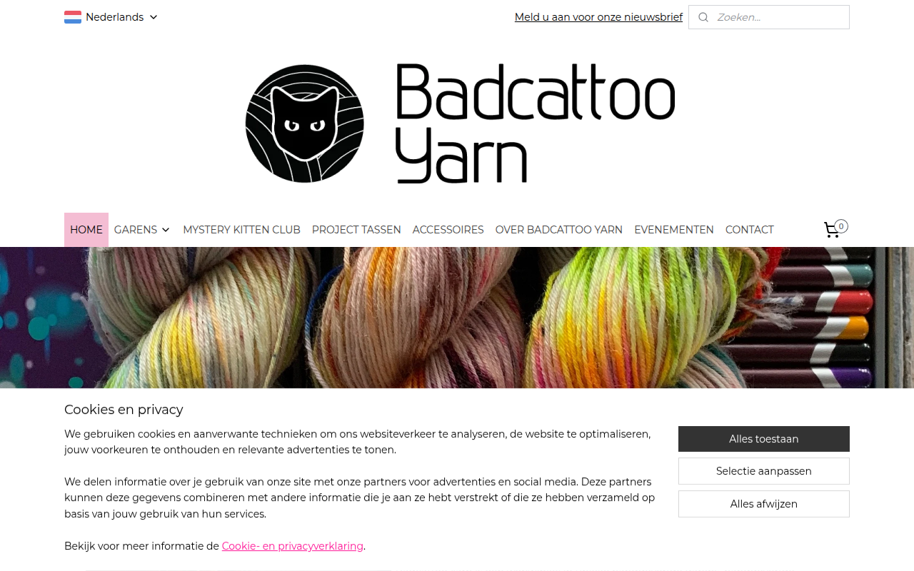 Screenshot van badcattooyarn.com