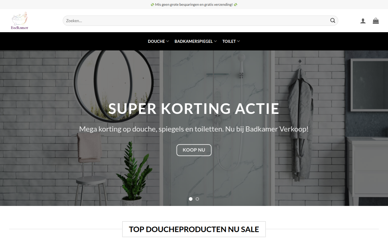 Screenshot van badkamerallibert.com