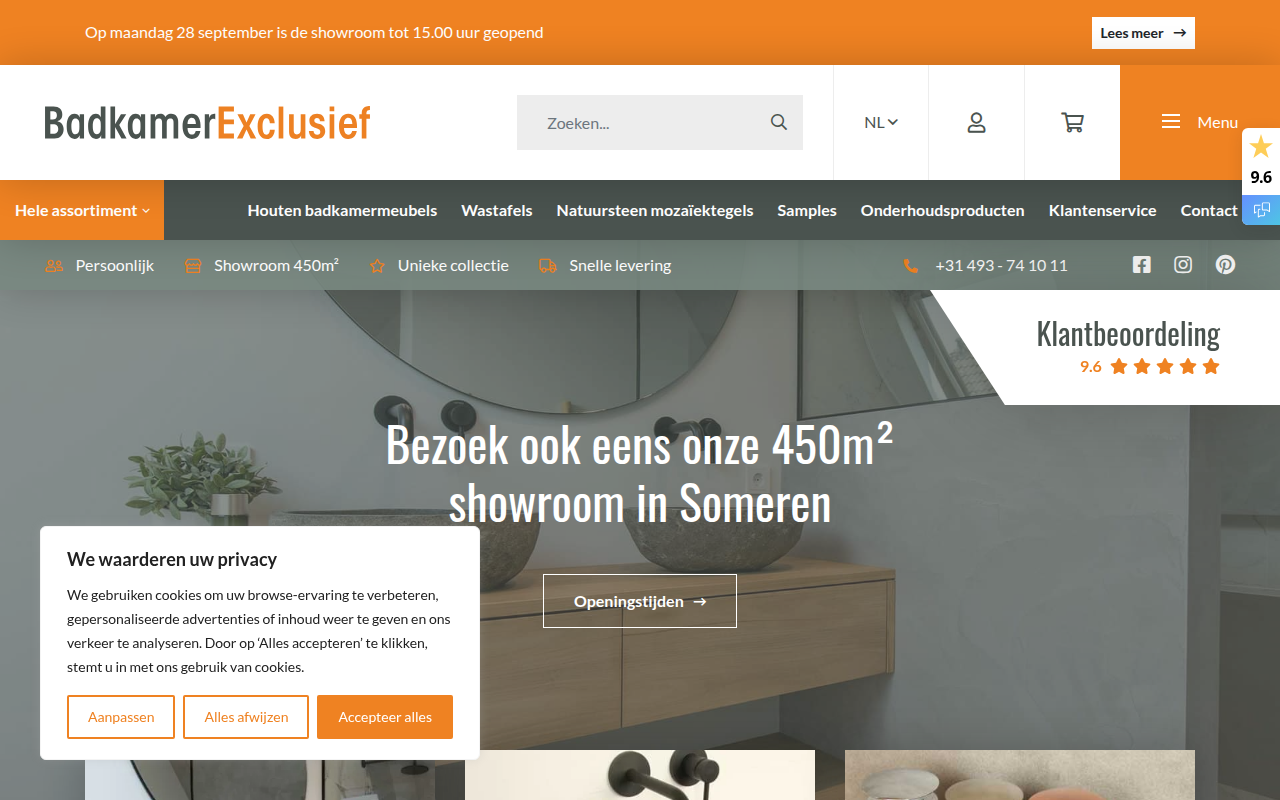 Screenshot van badkamerexclusief.nl