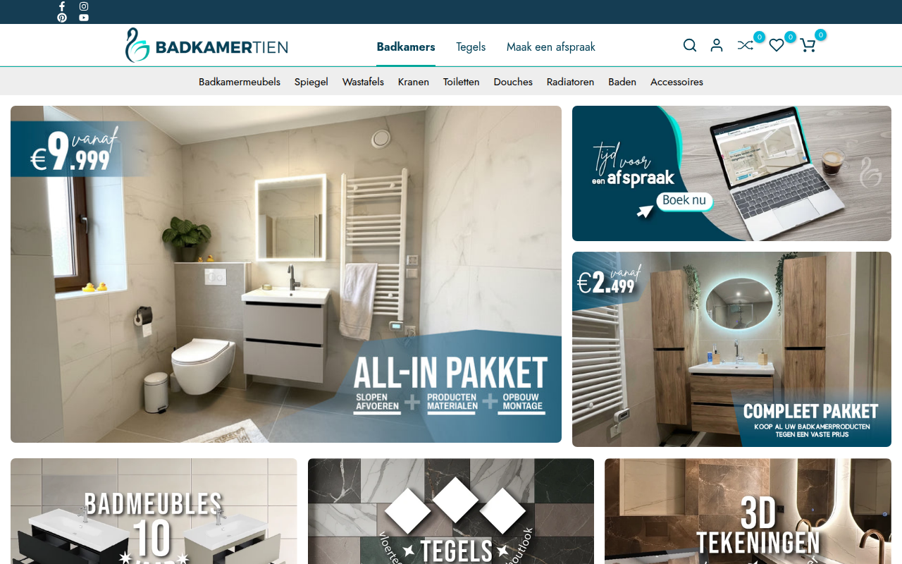 Screenshot van badkamertien.nl