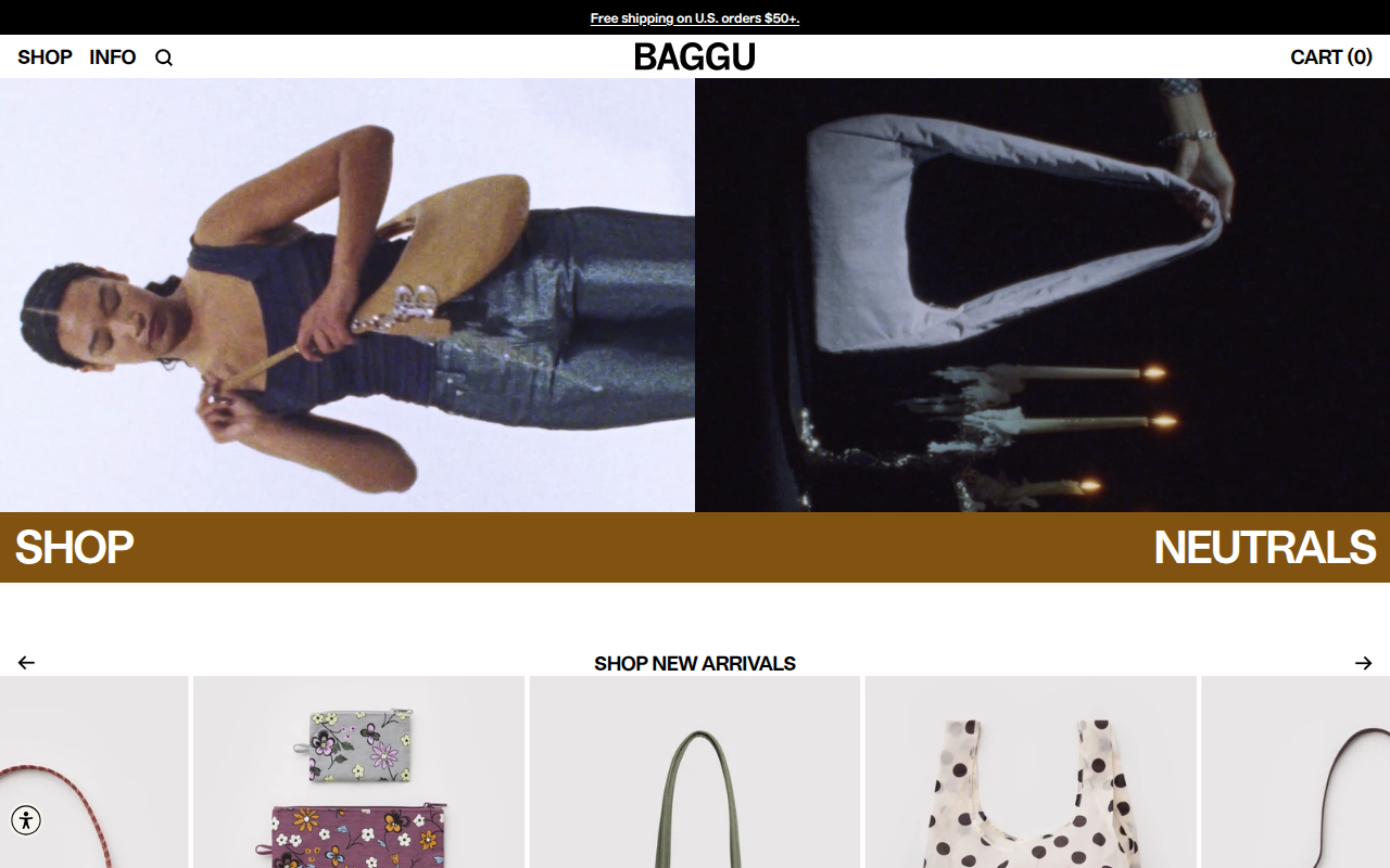 Screenshot van baggu.com