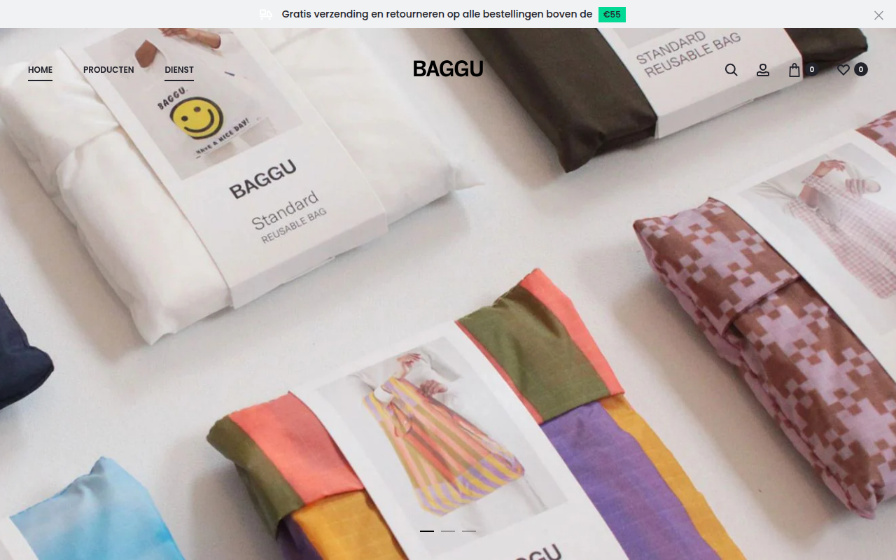 Screenshot van baggu-nederland.com