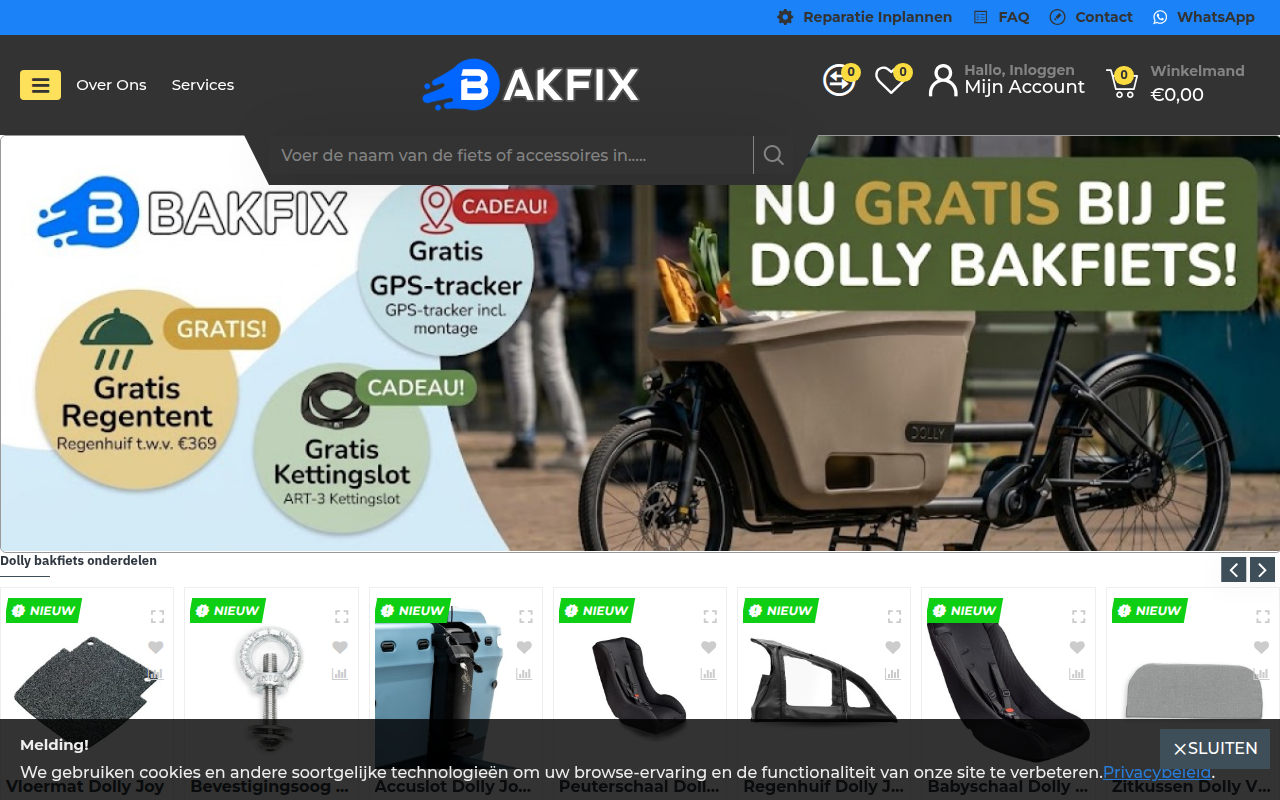 Screenshot van bakfix.com