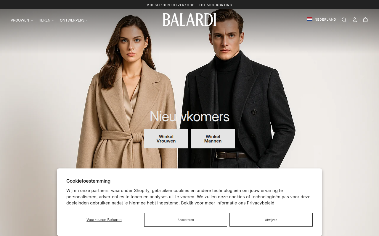Screenshot van balardi.com