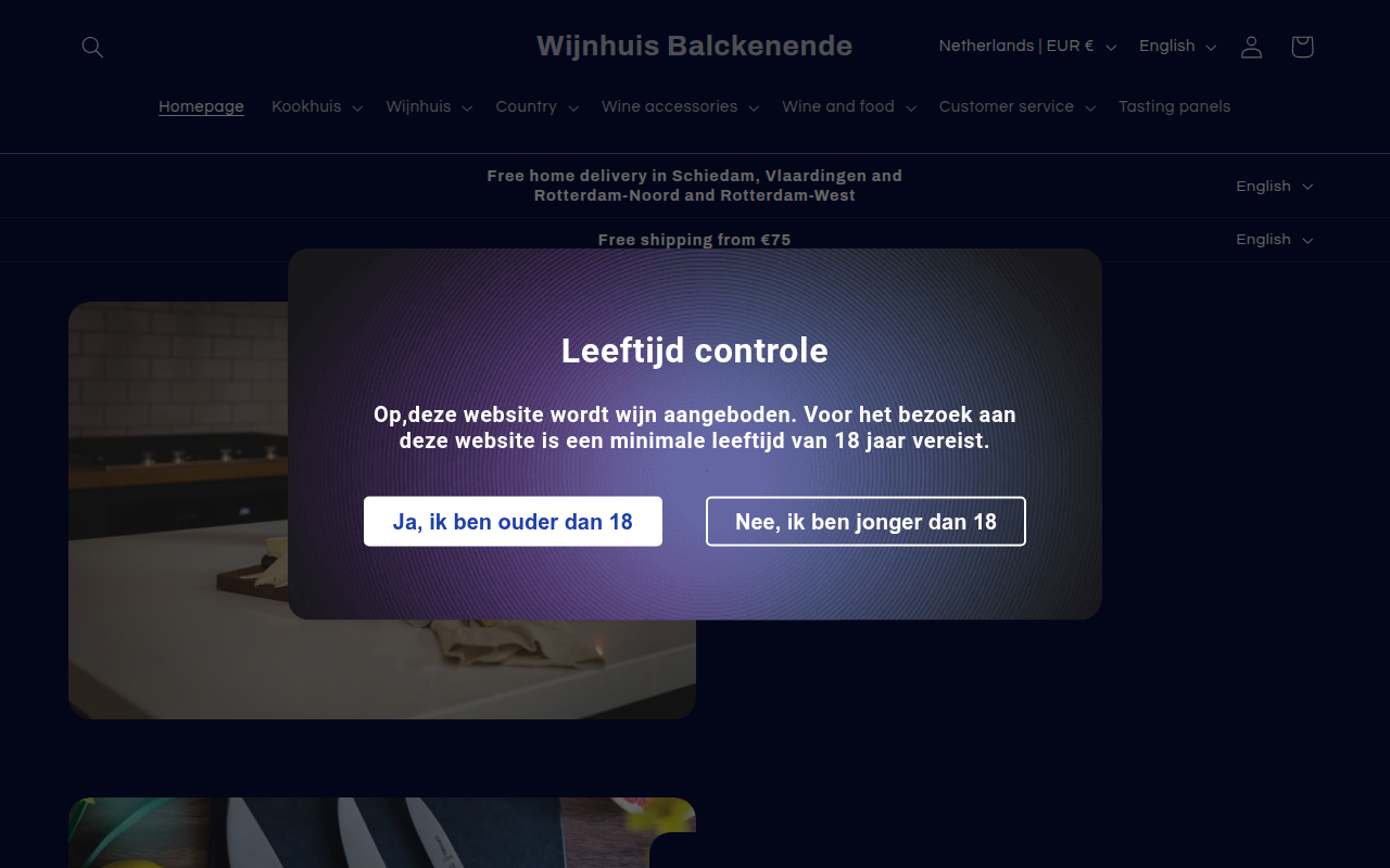 Screenshot van balckenende.com