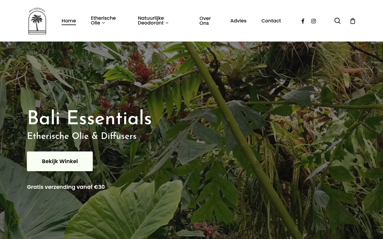 Screenshot van bali-essentials.nl