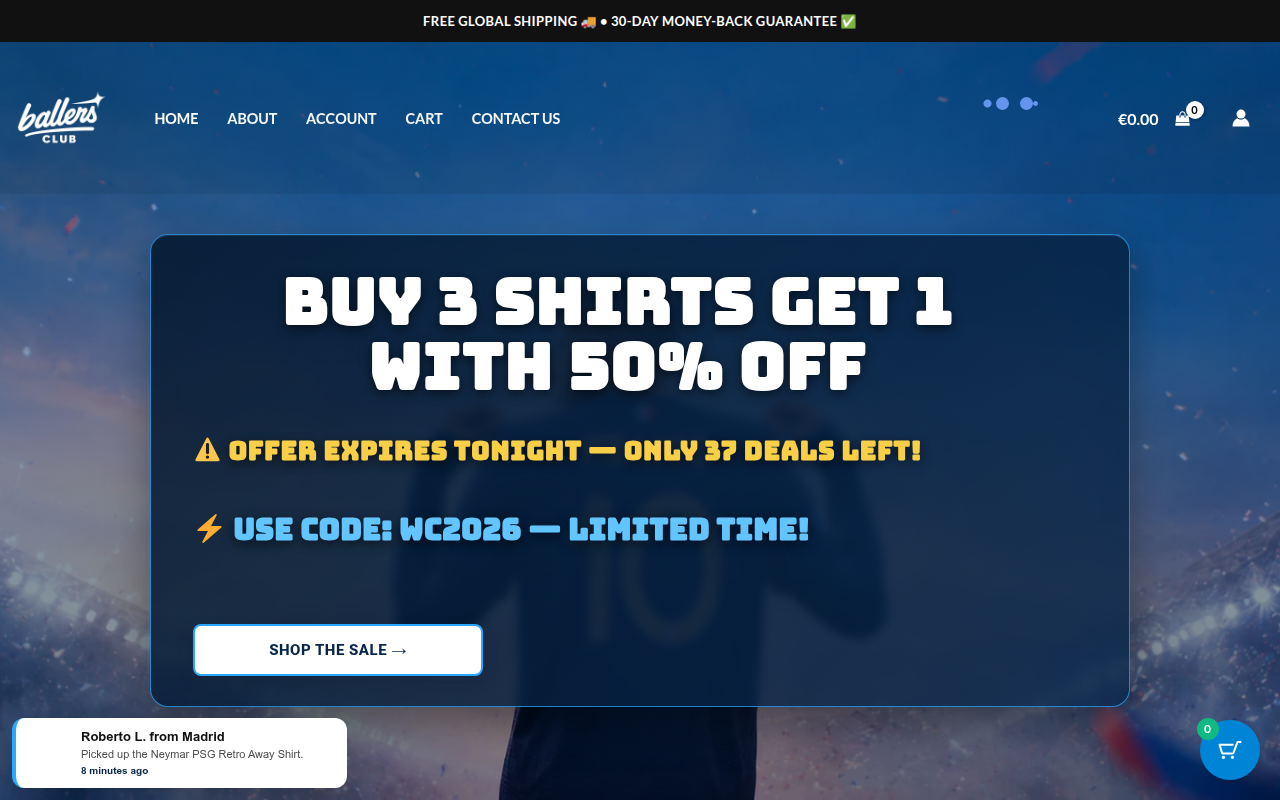 Screenshot van ballersclubftw.com