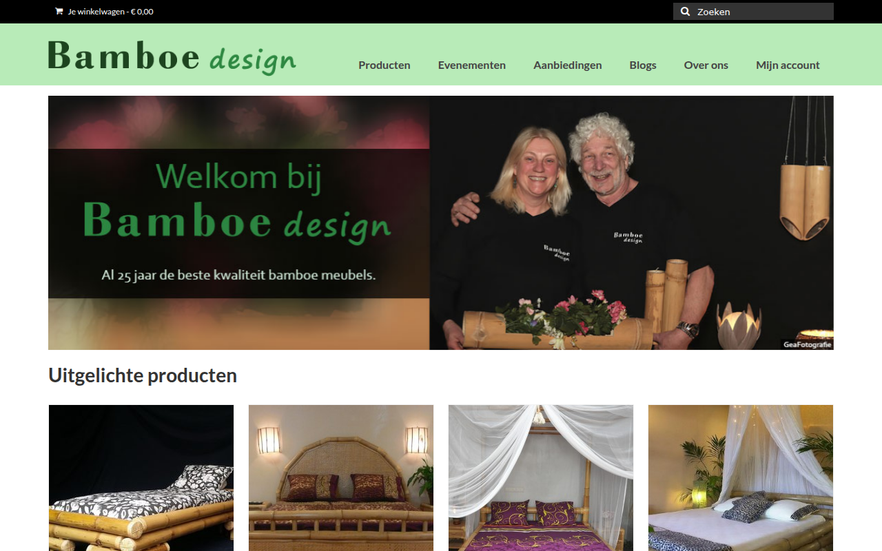 Screenshot van bamboedesign.nl