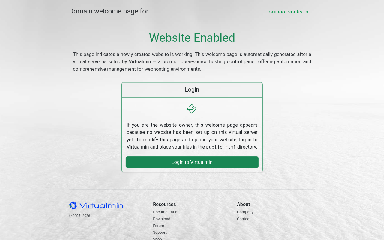 Screenshot van bamboo-socks.nl