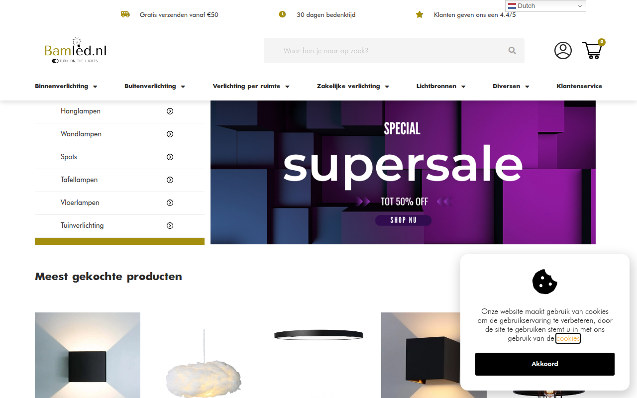 Screenshot van bamled.nl