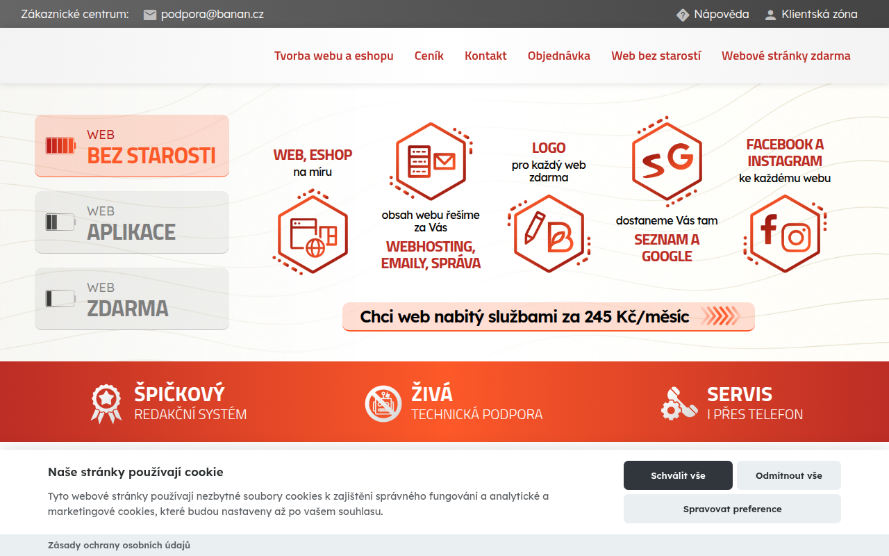 Screenshot van banan.cz