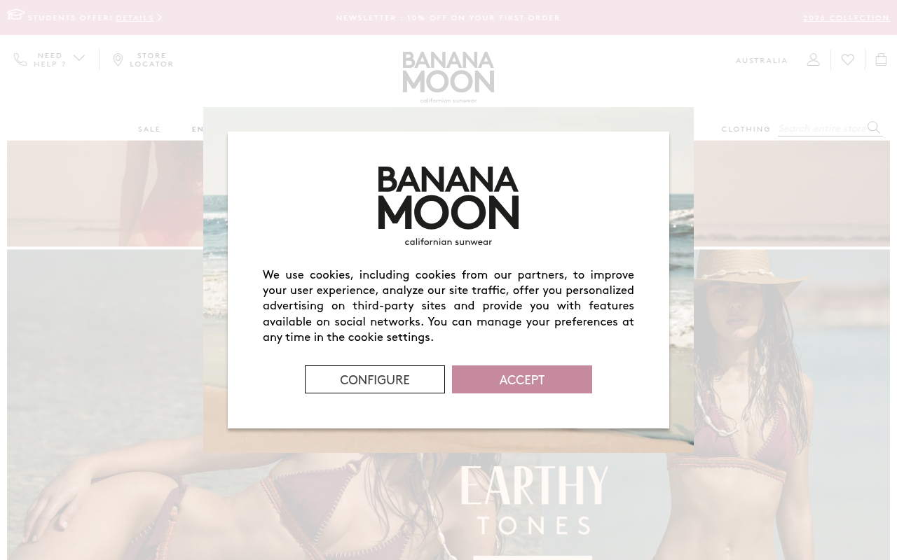 Screenshot van bananamoon.com