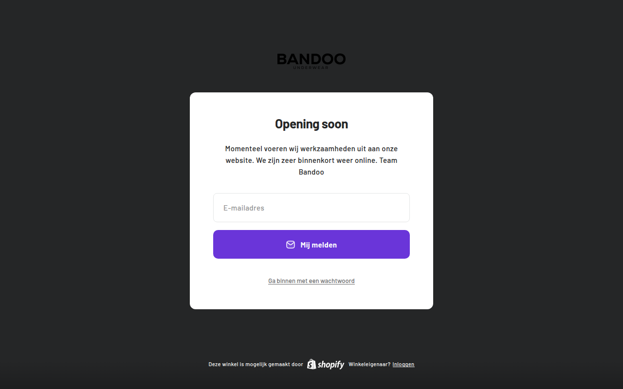 Screenshot van bandoo.nl