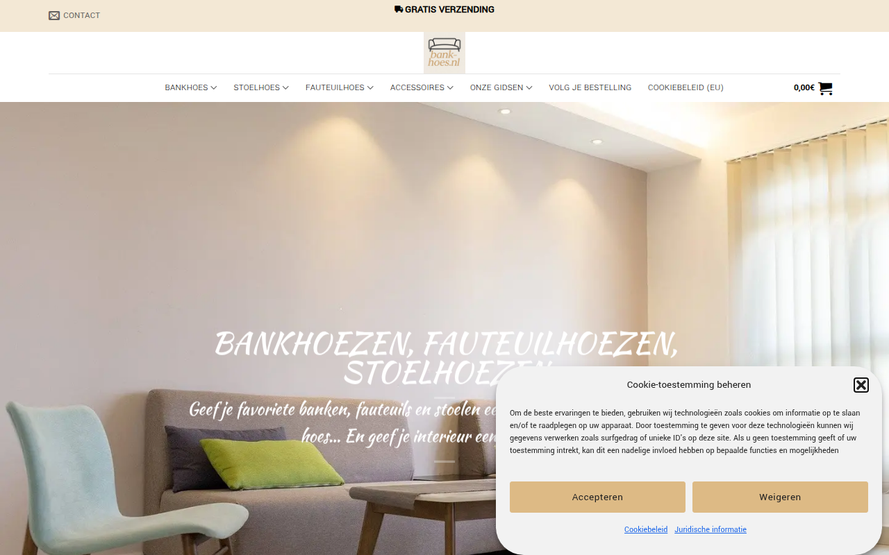 Screenshot van bank-hoes.nl