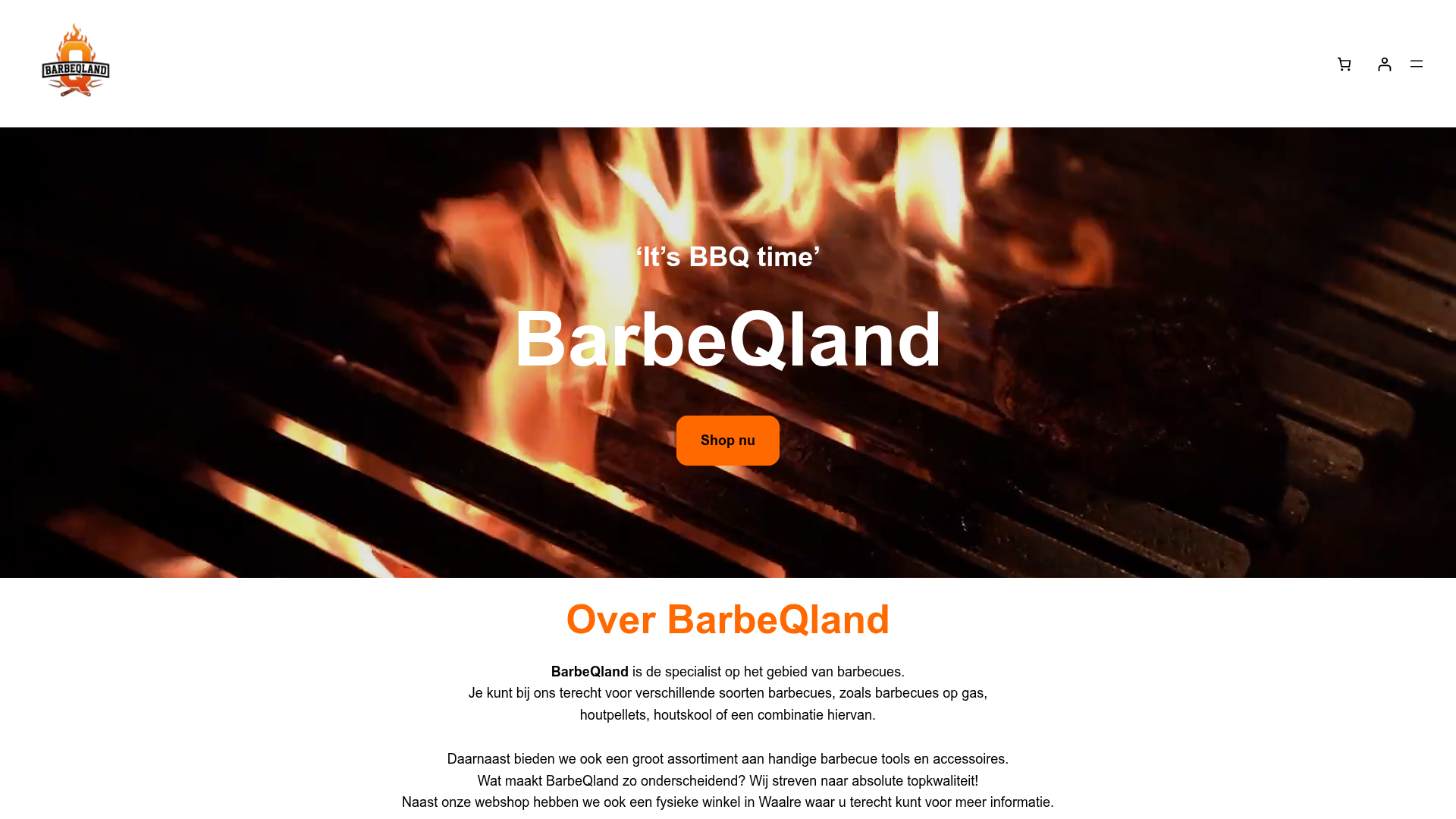 Screenshot van barbeqland.nl