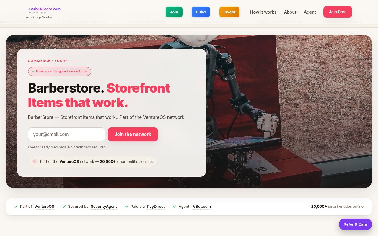 Screenshot van barberstore.com