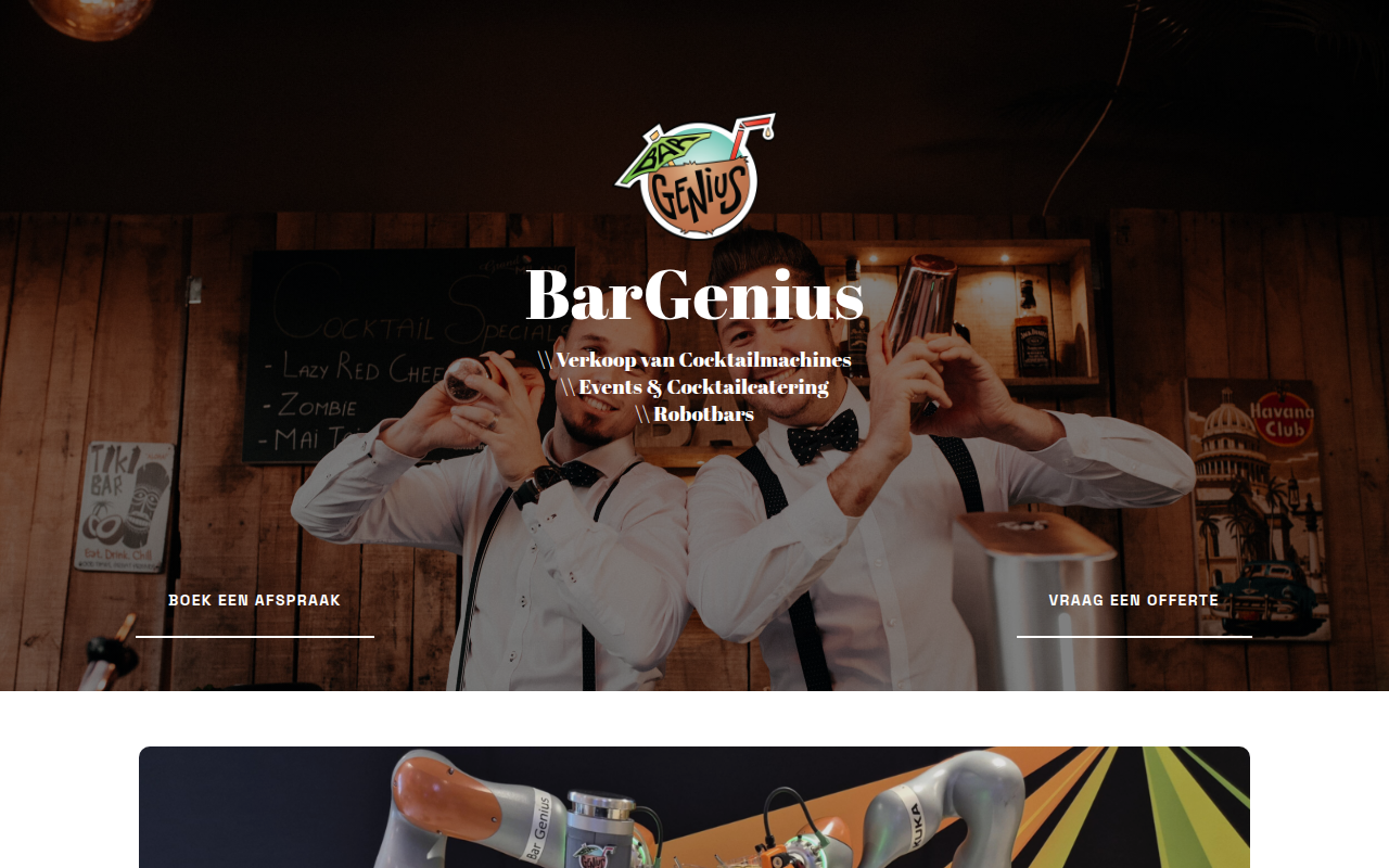Screenshot van bargenius.be