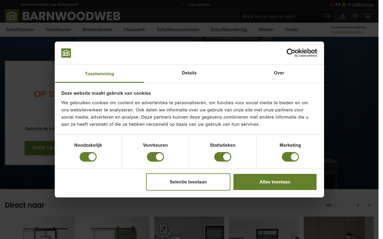 Screenshot van barnwoodweb.nl