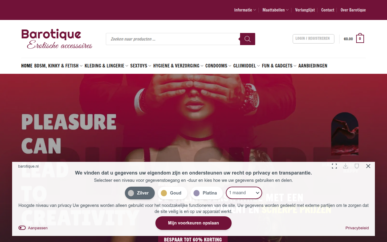Screenshot van barotique.nl