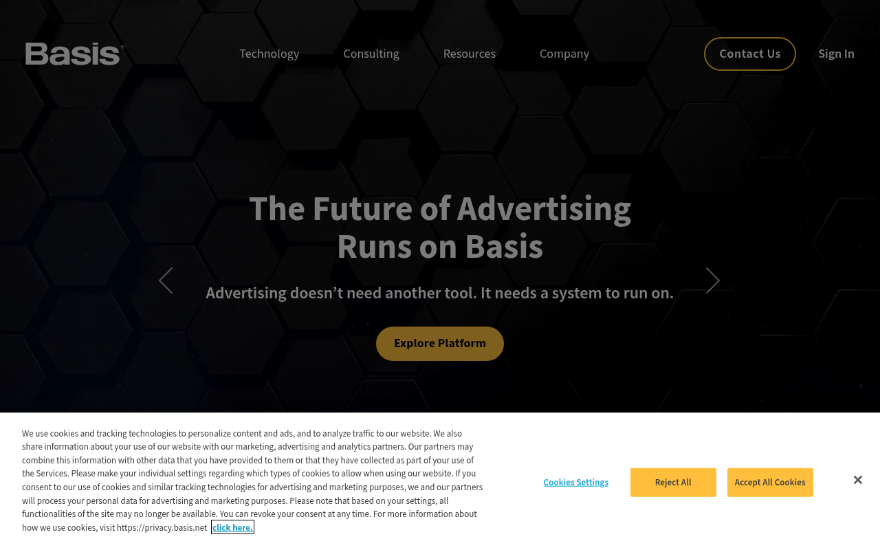 Screenshot van basis.com