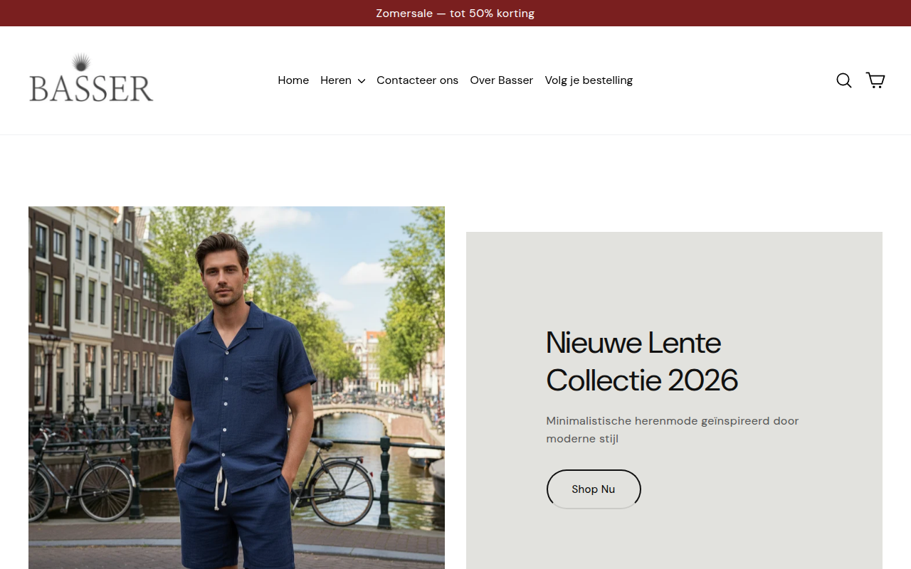 Screenshot van basser.nl