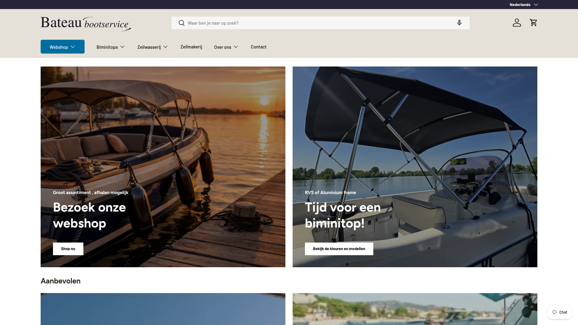 Screenshot van bateaubootservice.nl