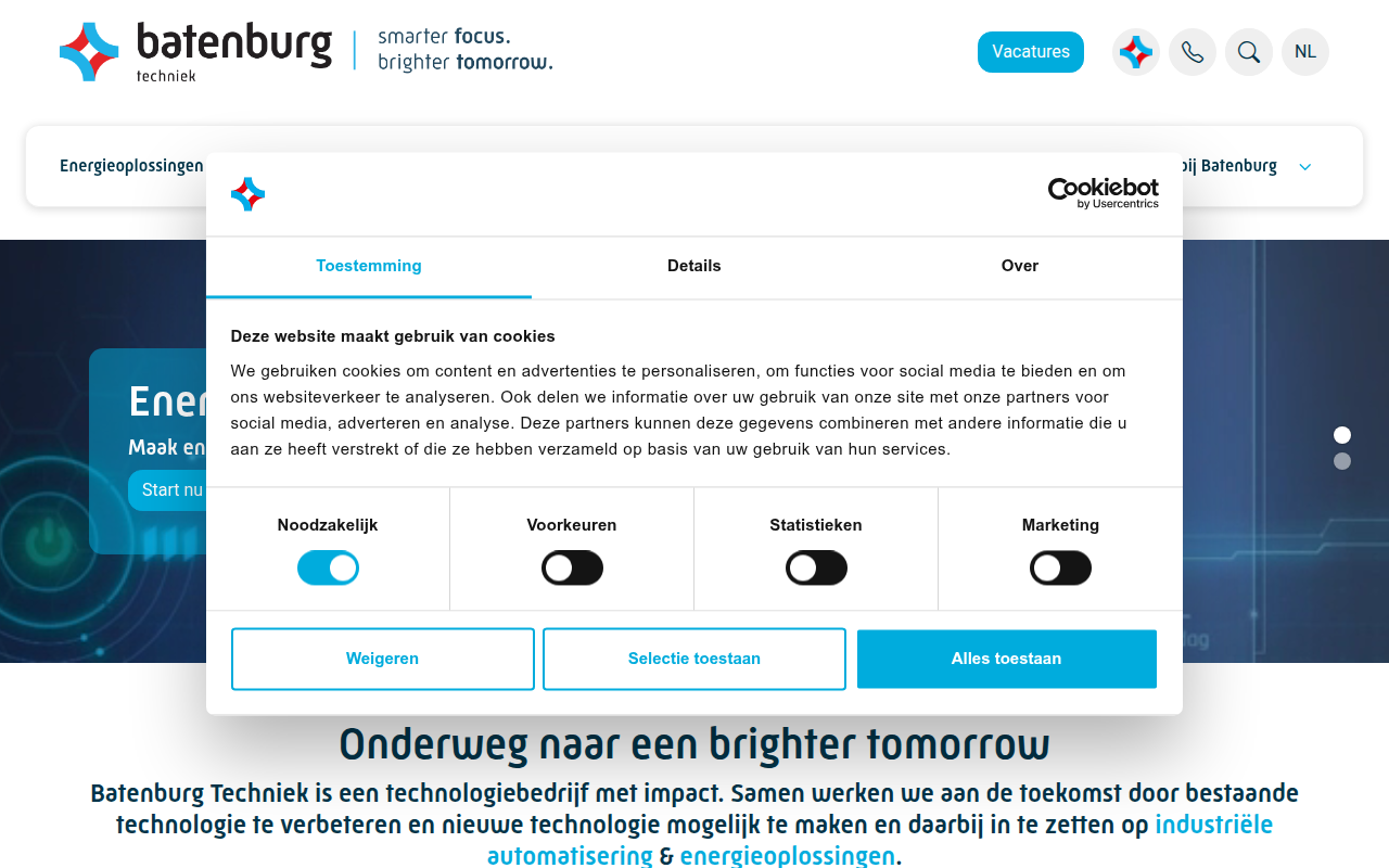 Screenshot van batenburg.nl