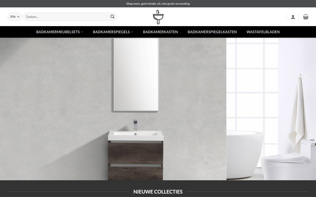 Screenshot van bathroomcabinetsonlineshop.com