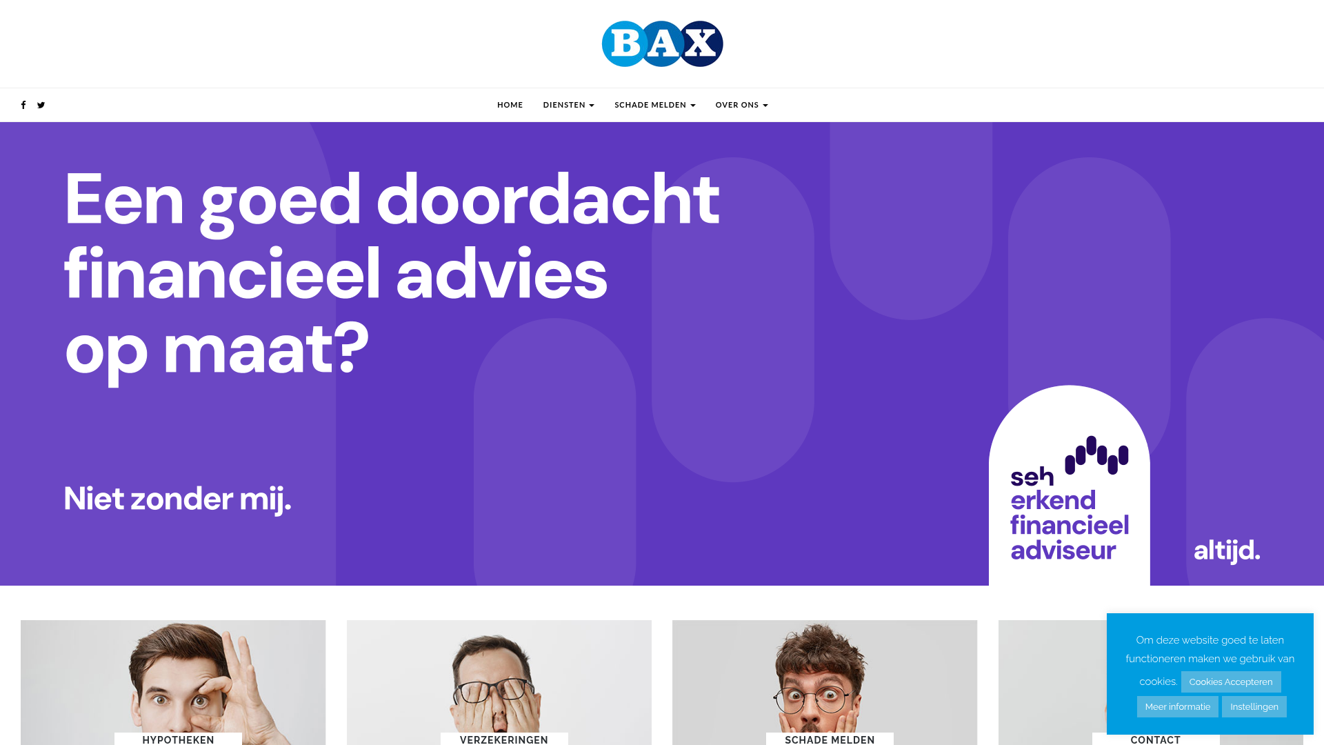 Screenshot van baxadviesgroep.nl