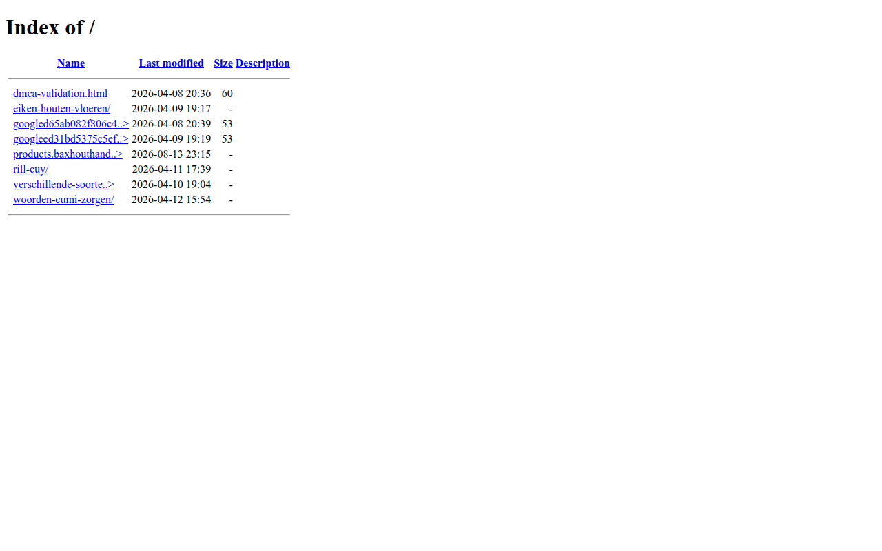Screenshot van baxhouthandel.com