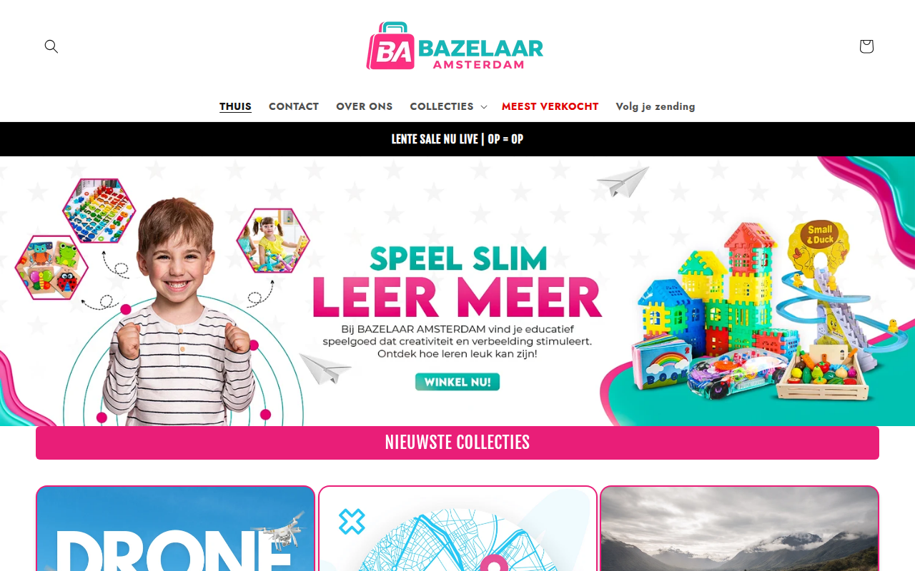 Screenshot van bazelaar.nl