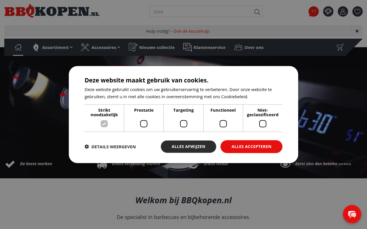 Screenshot van bbqkopen.nl