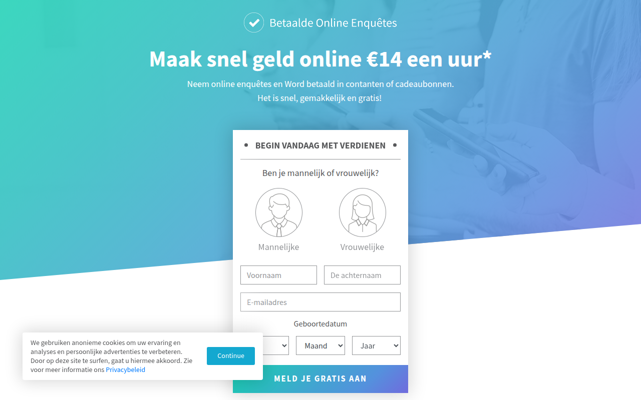 Screenshot van be.betaaldeonlineenquetes.com
