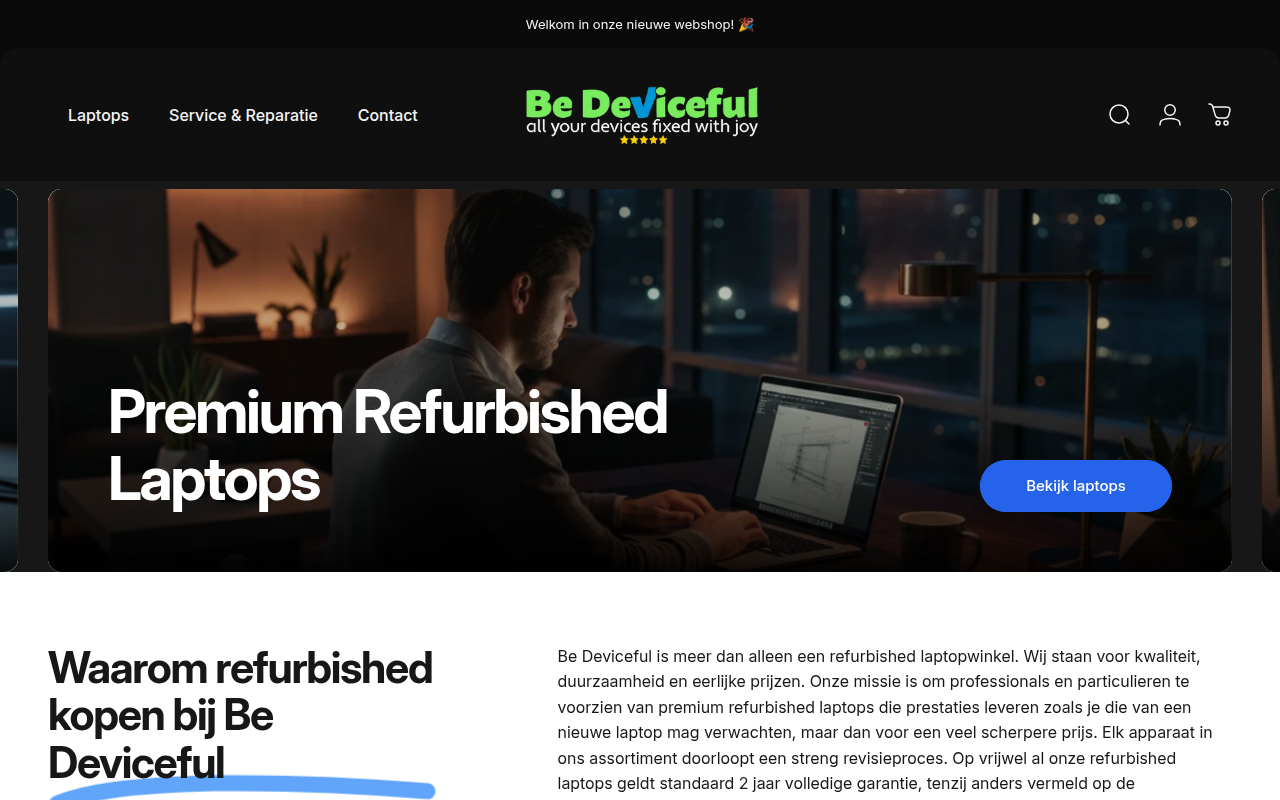 Screenshot van be-deviceful.com