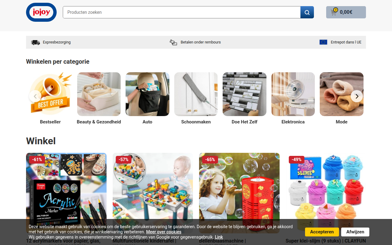 Screenshot van be.jojoy.eu