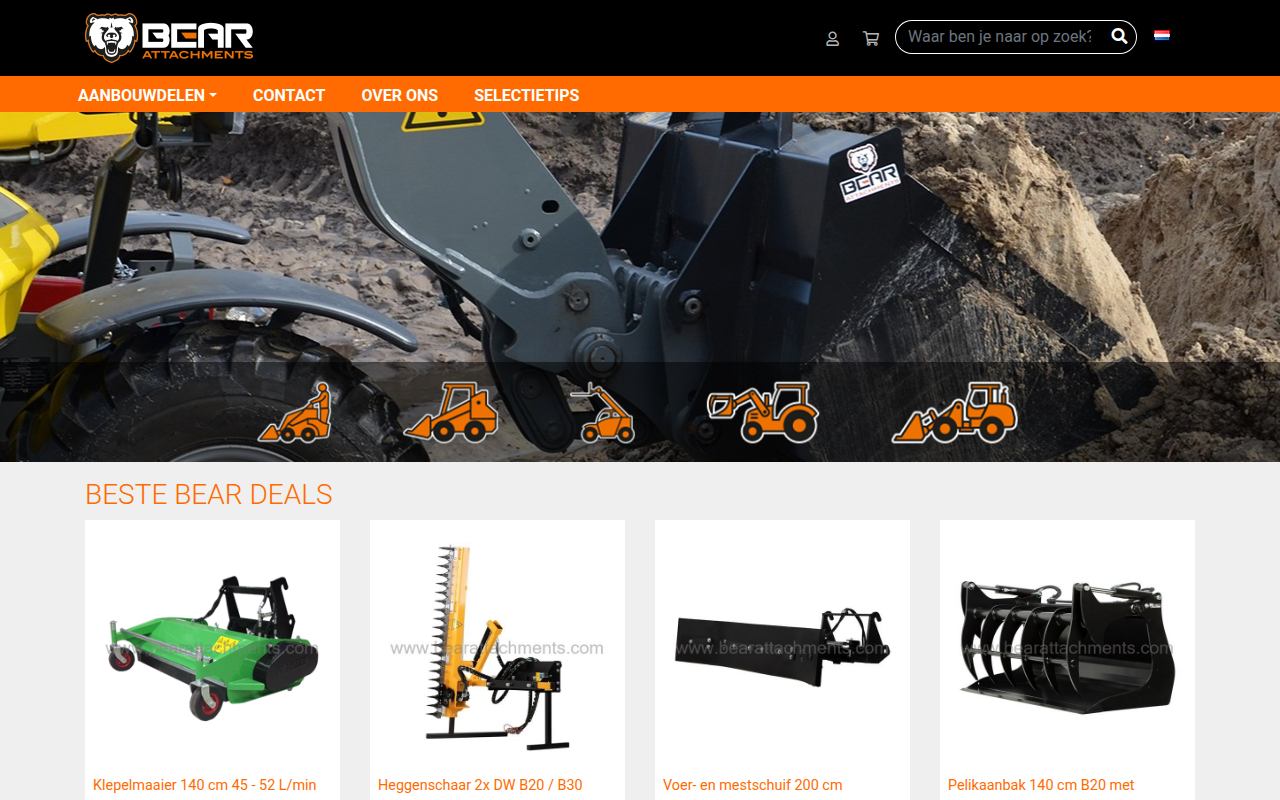 Screenshot van bearattachments.com