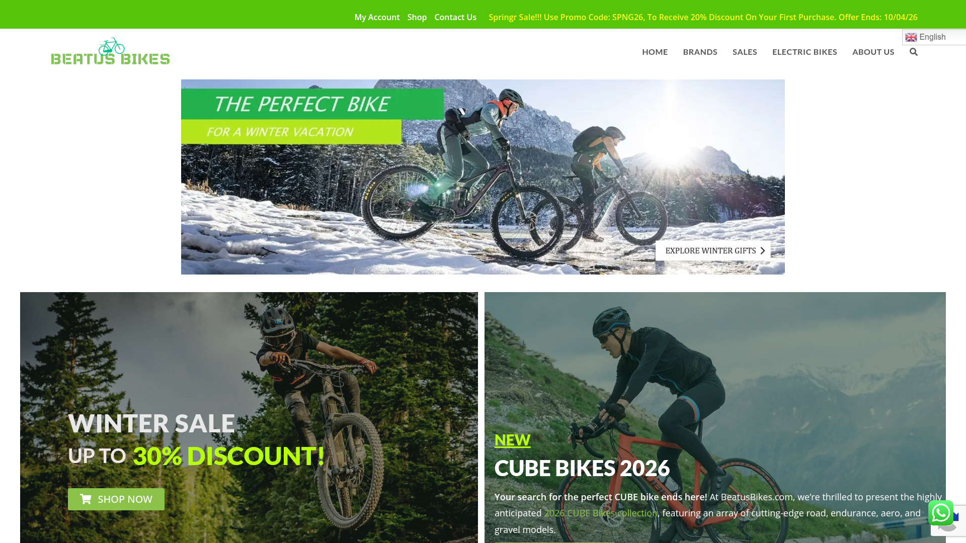 Screenshot van beatusbikes.com