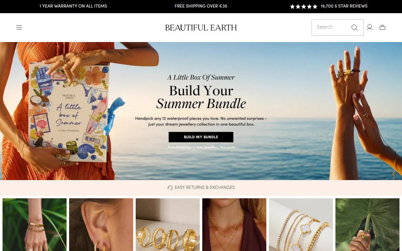 Screenshot van Beautifulearthboutique
