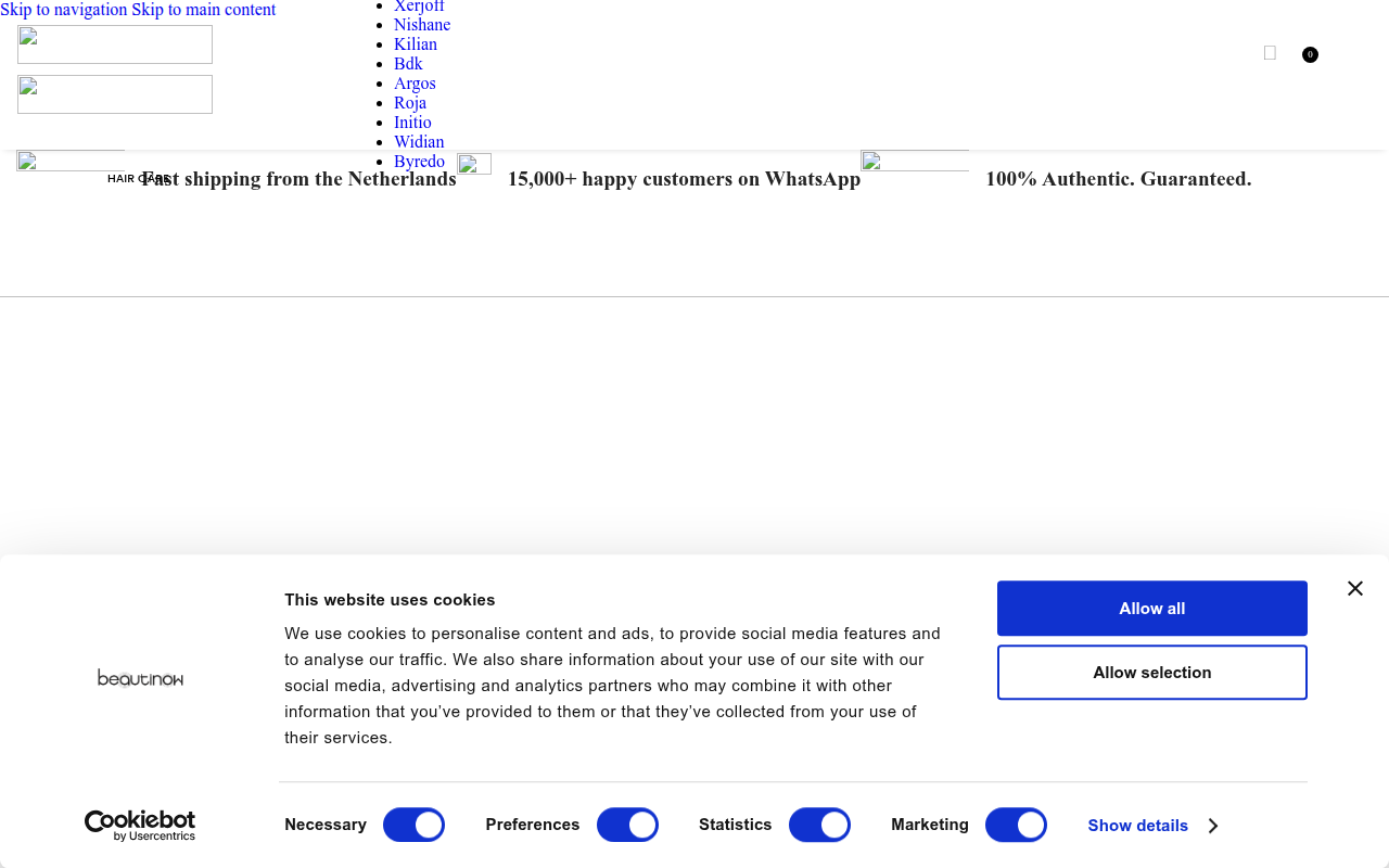 Screenshot van beautinow.com