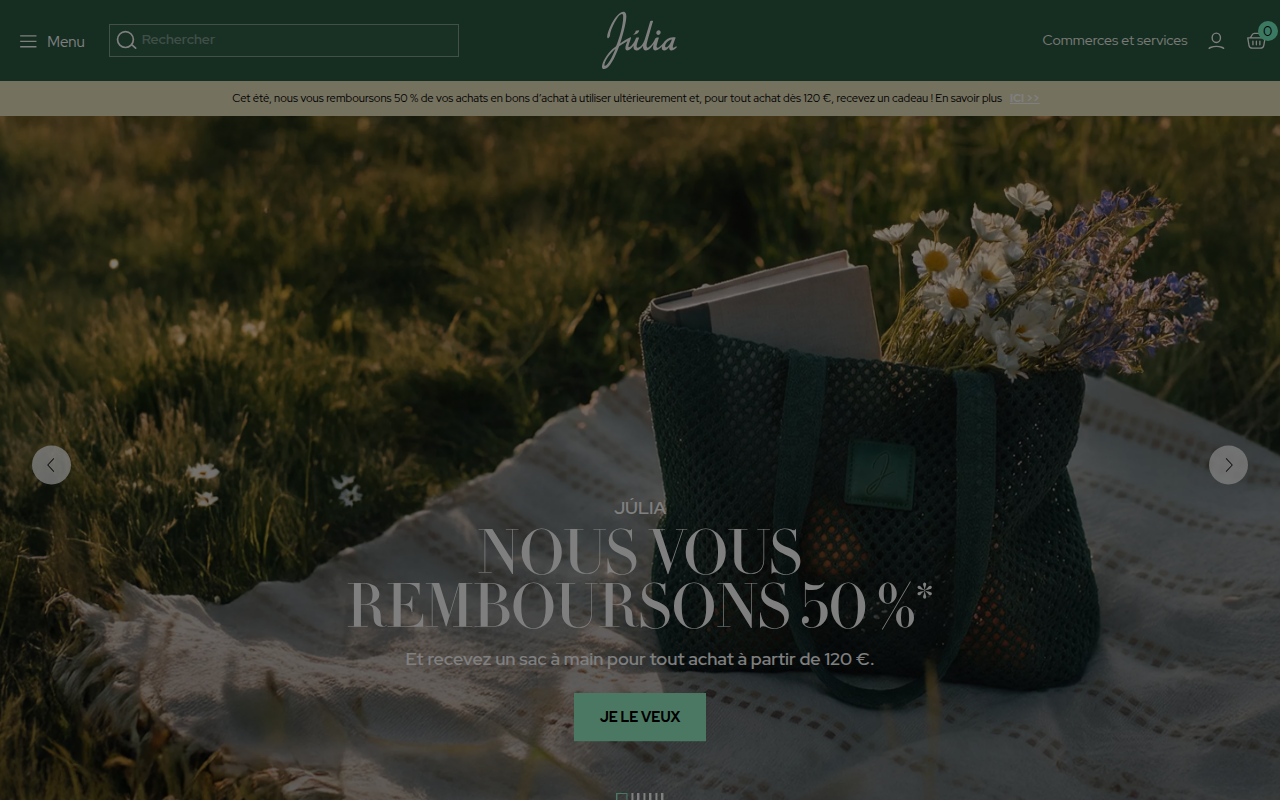 Screenshot van beautyjulia.com