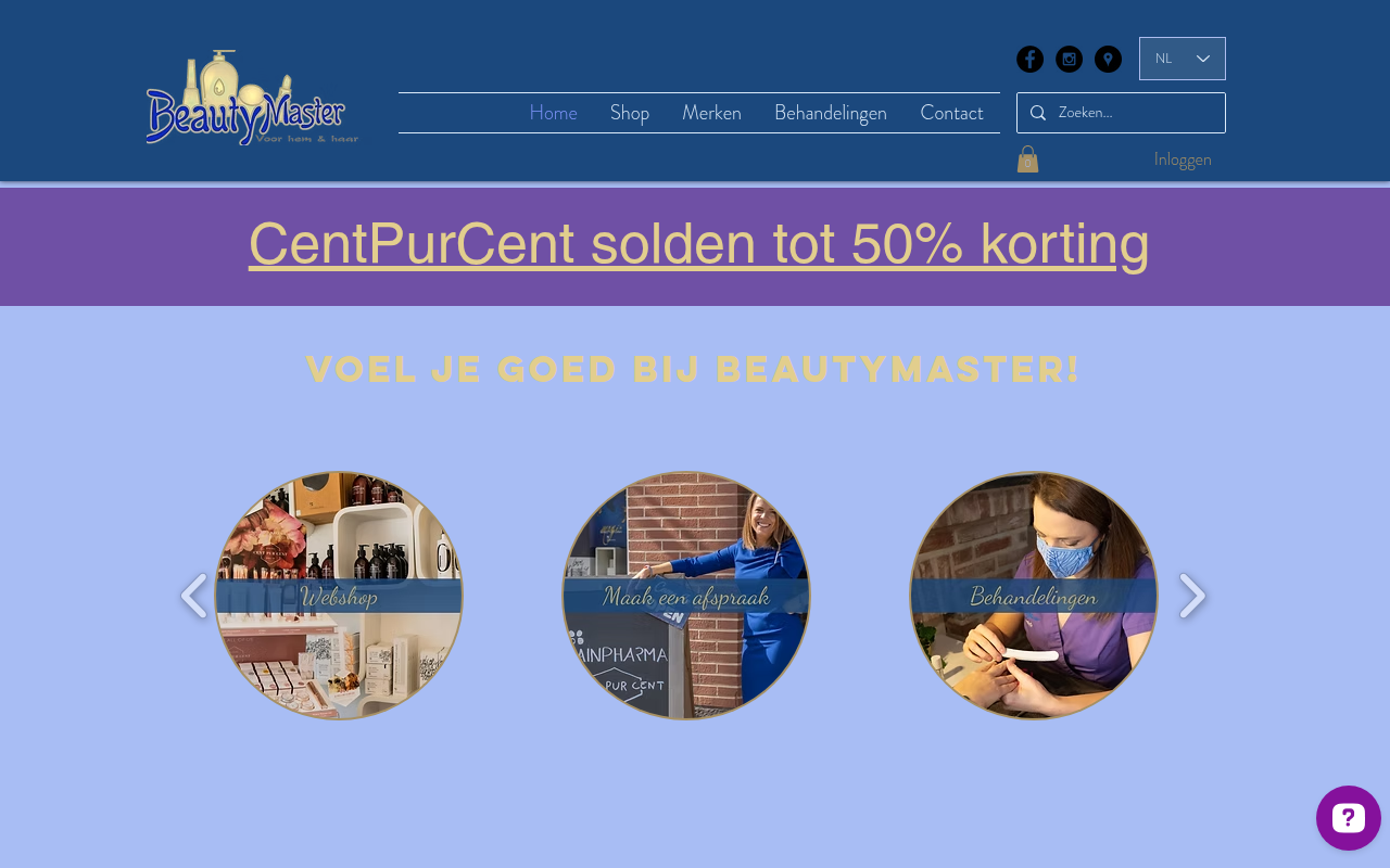 Screenshot van beautymaster.be