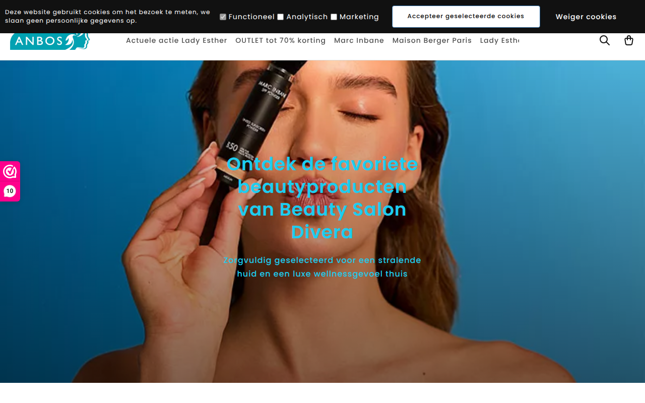 Screenshot van beautysalondivera.nl