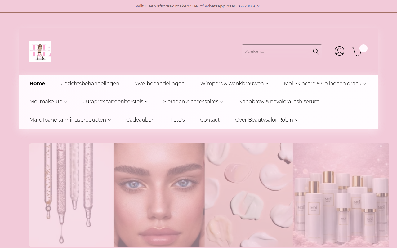 Screenshot van beautysalonrobin.com