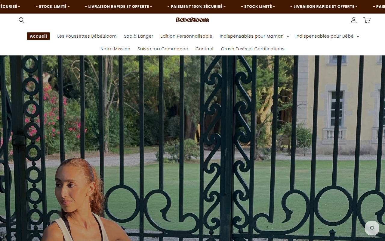 Screenshot van bebebloom.fr