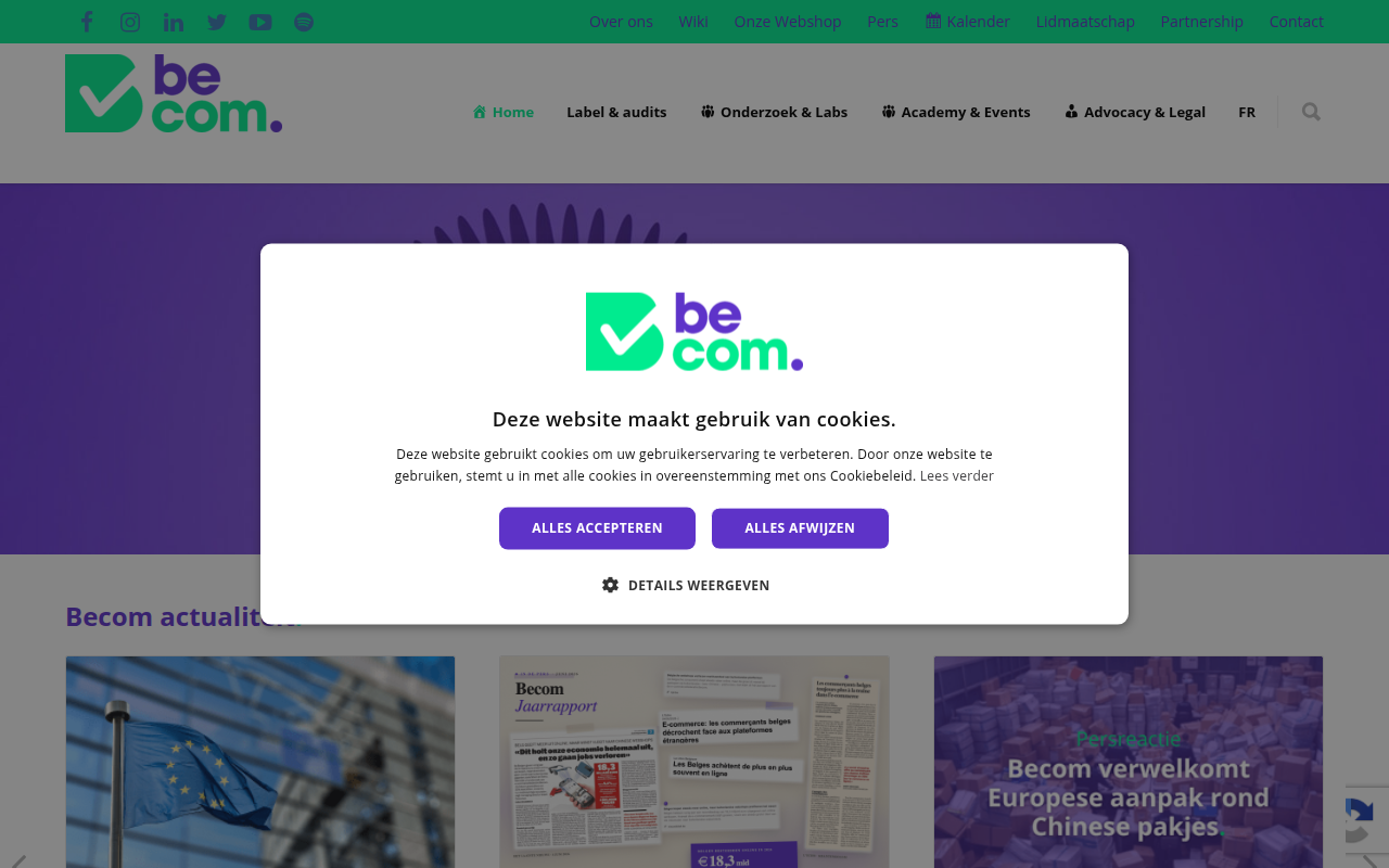 Screenshot van becom.digital
