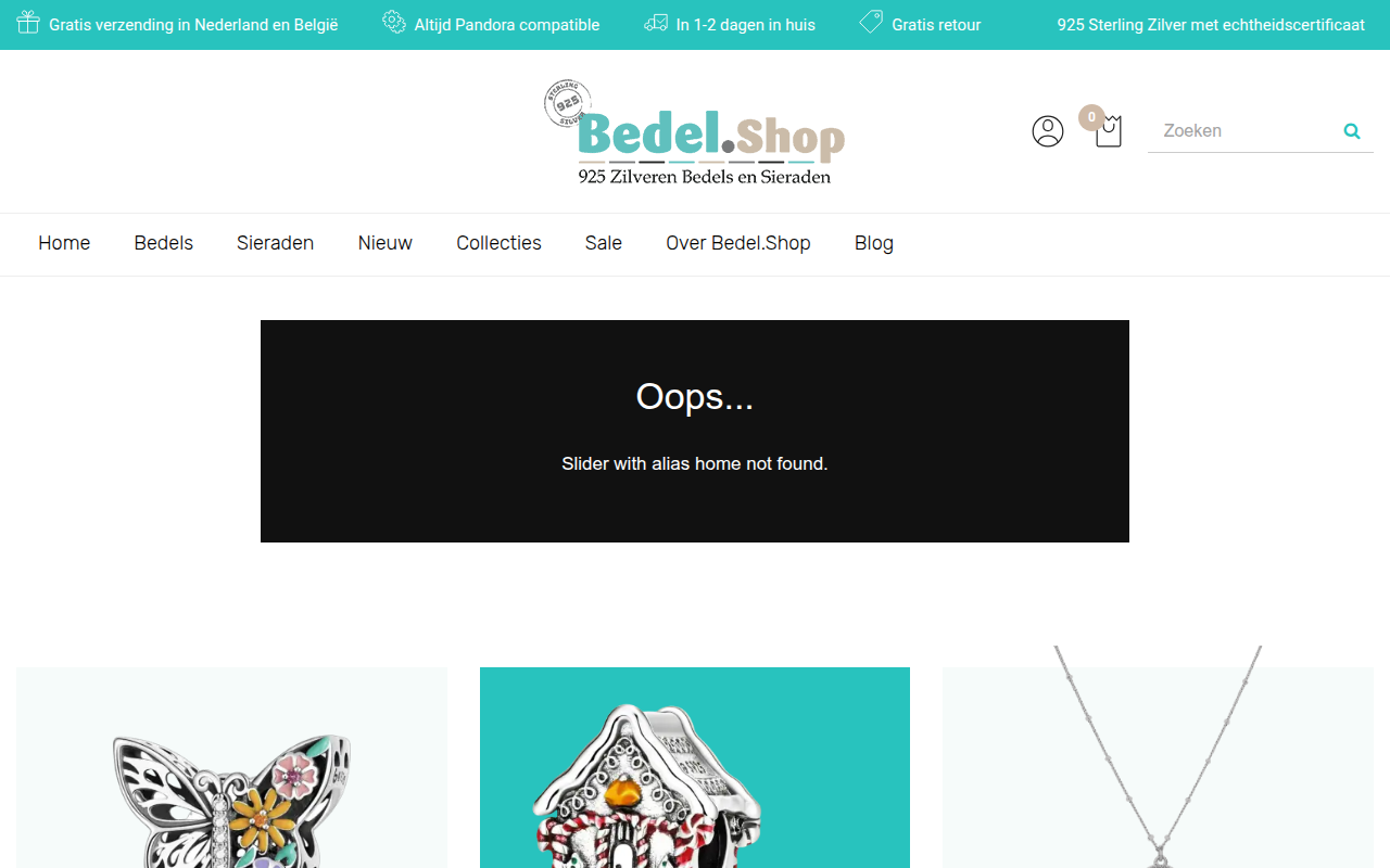 Screenshot van bedel.shop