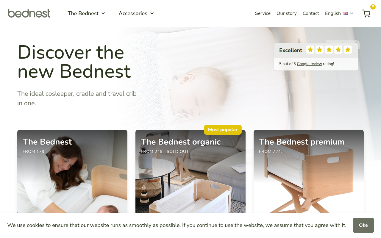 Screenshot van bednest.com