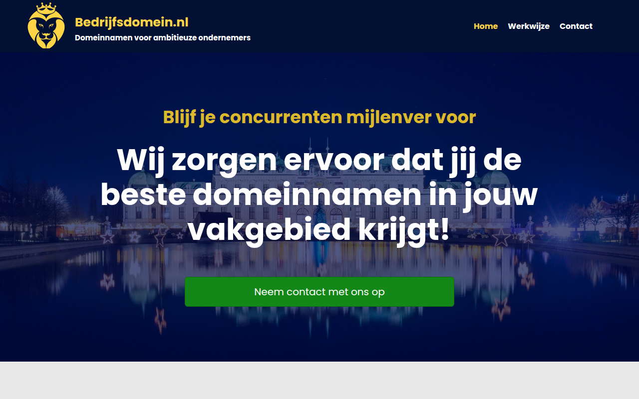 Screenshot van bedrijfsdomein.nl