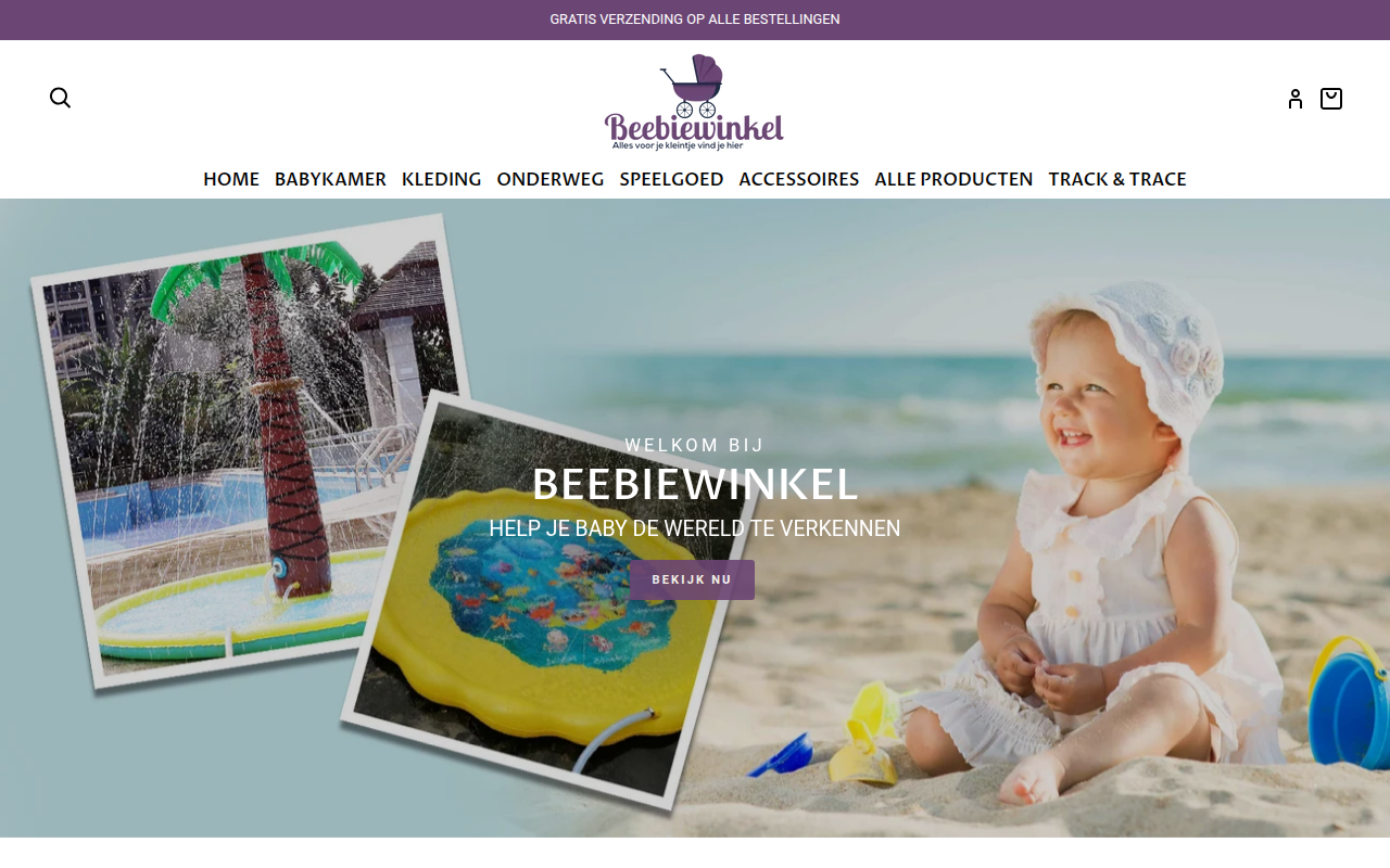Screenshot van Beebiewinkel